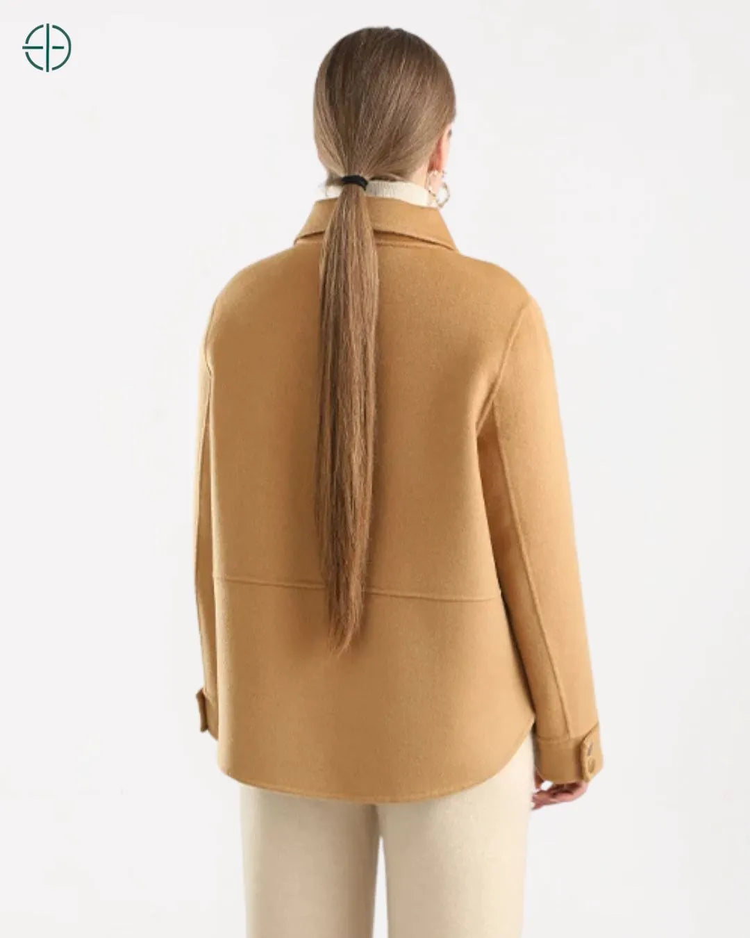 Jaqueta de Botões e Bolsos Quadrados 100% Caxemira | Rest Money™