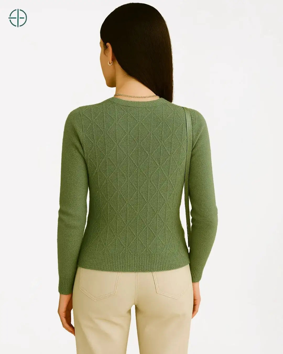 Suéter Gola Redonda Texturizado 100% Caxemira | Rest Money™