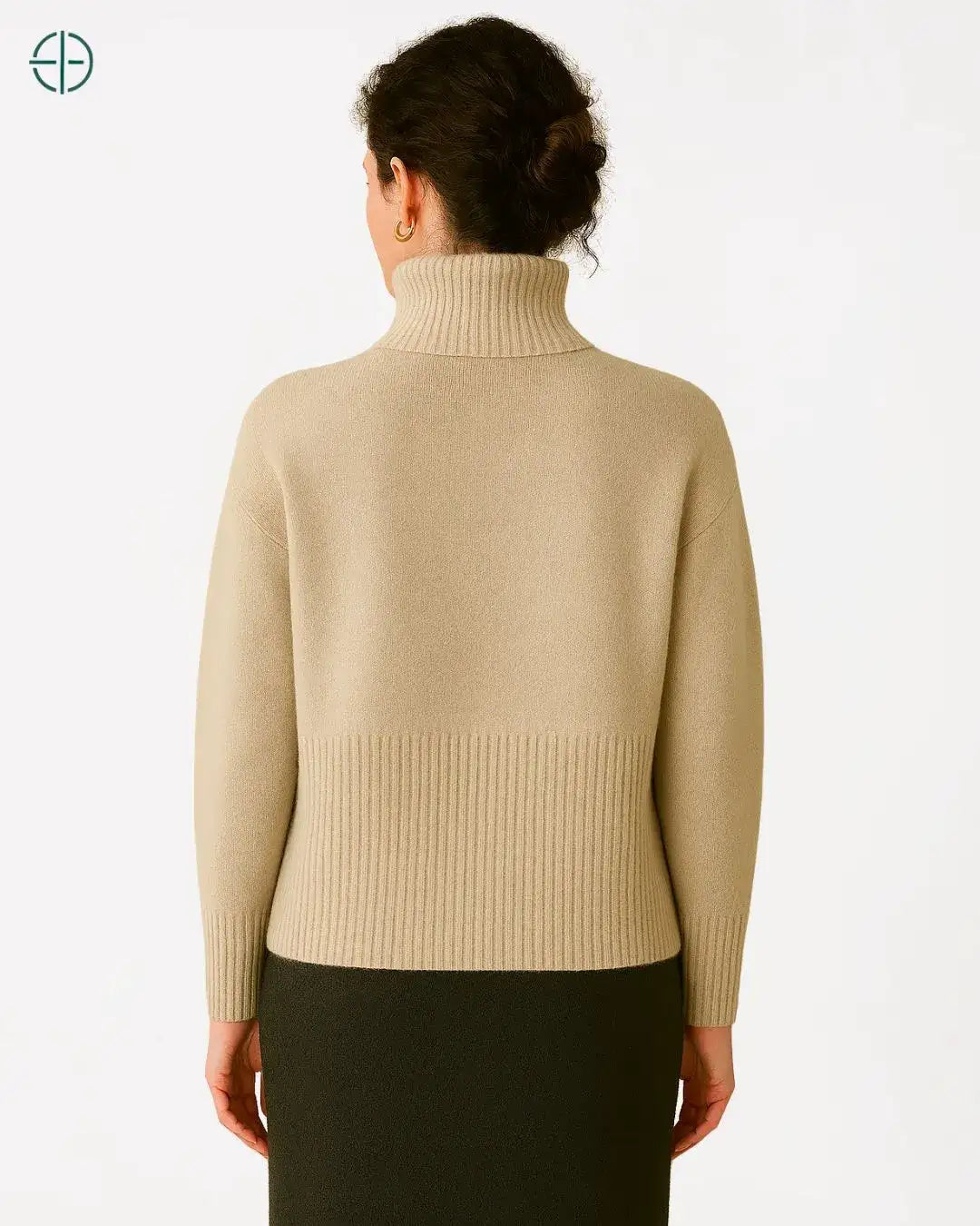 Suéter Gola Alta Oversized 100% Caxemira | Rest Money™