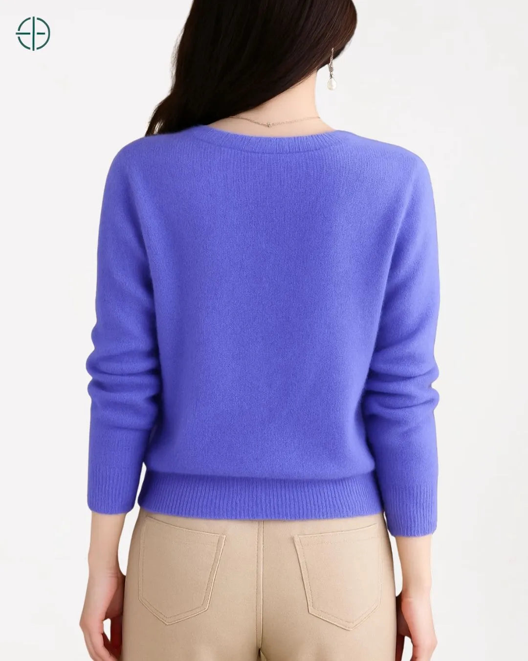 Suéter de Botões Gola Redonda 100% Caxemira | Rest Money™