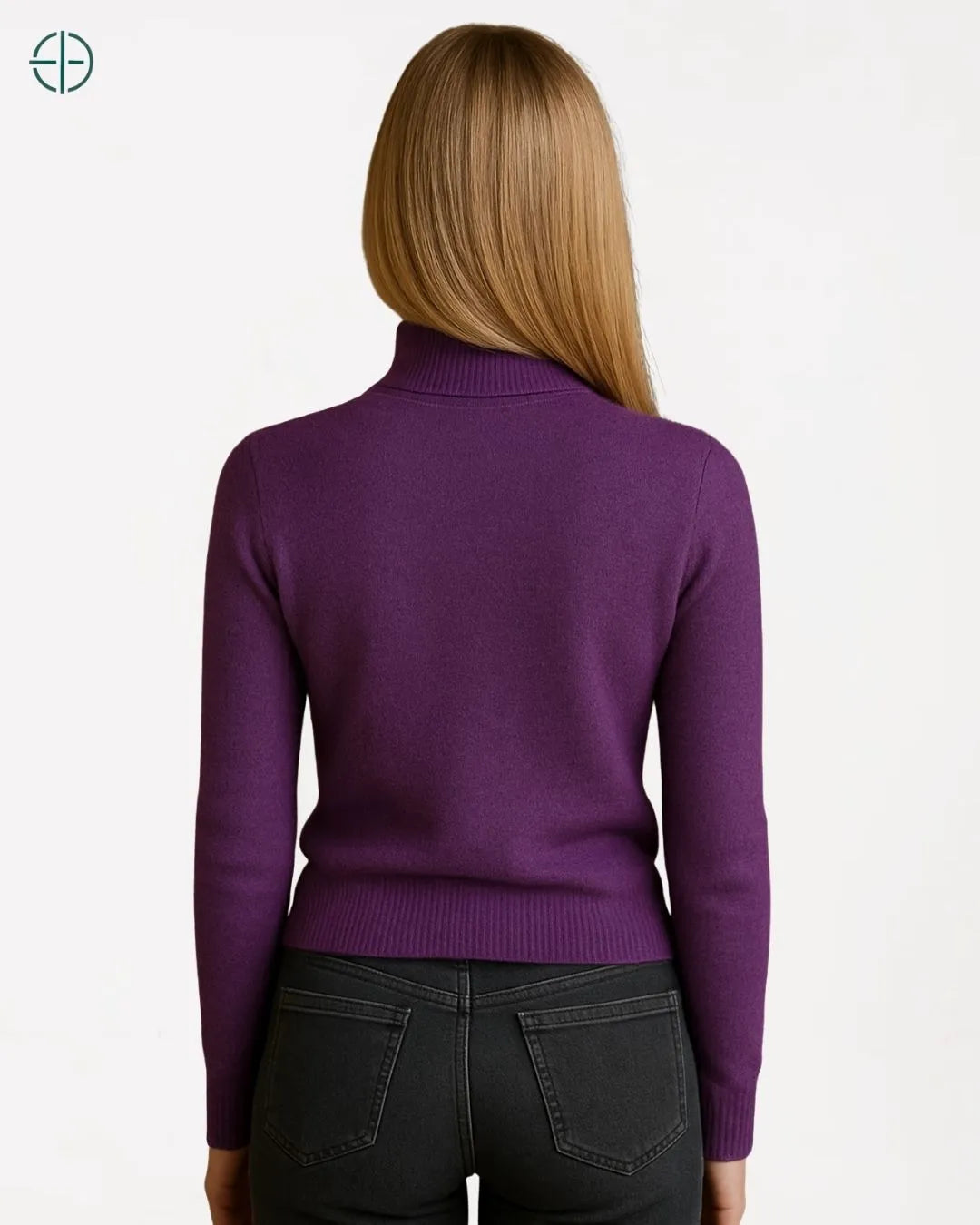 Suéter Feminino Gola Alta 100% Caxemira | Rest Money™