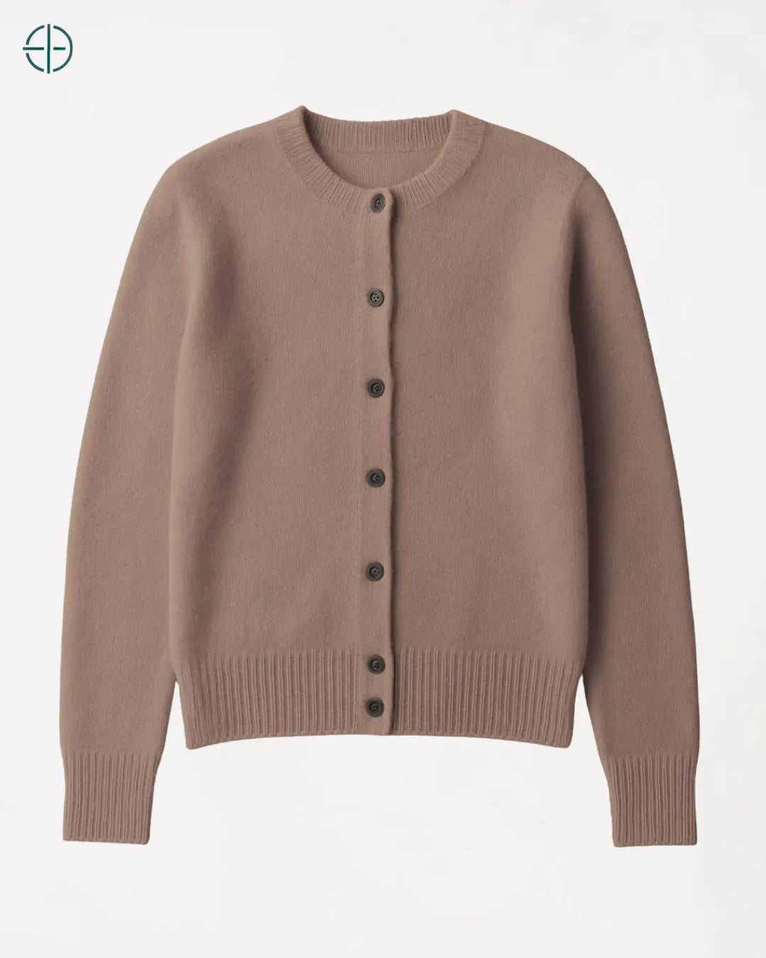 Suéter de Botões Gola Redonda 100% Caxemira | Rest Money™