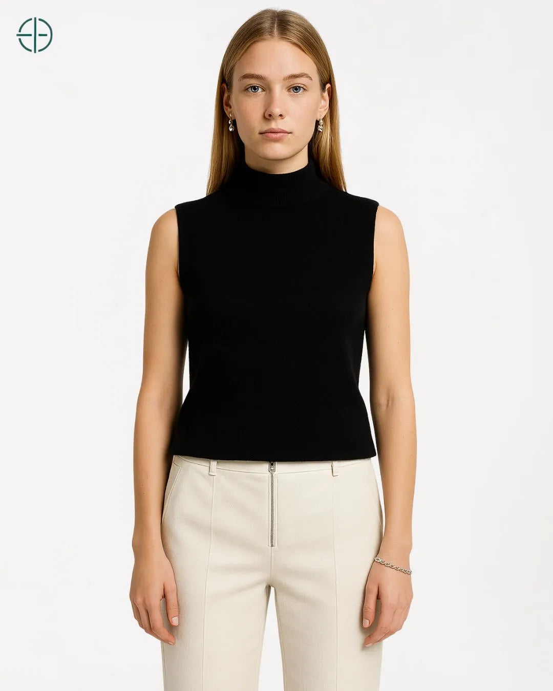 Colete Gola Alta 100% Caxemira | Rest Money™