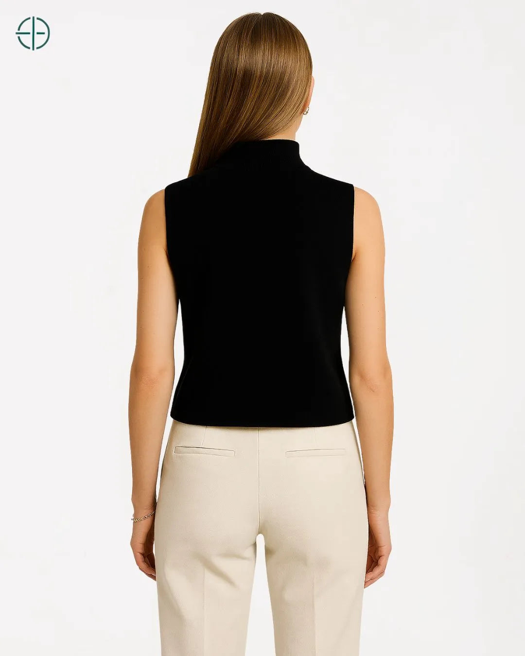 Colete Gola Alta 100% Caxemira | Rest Money™