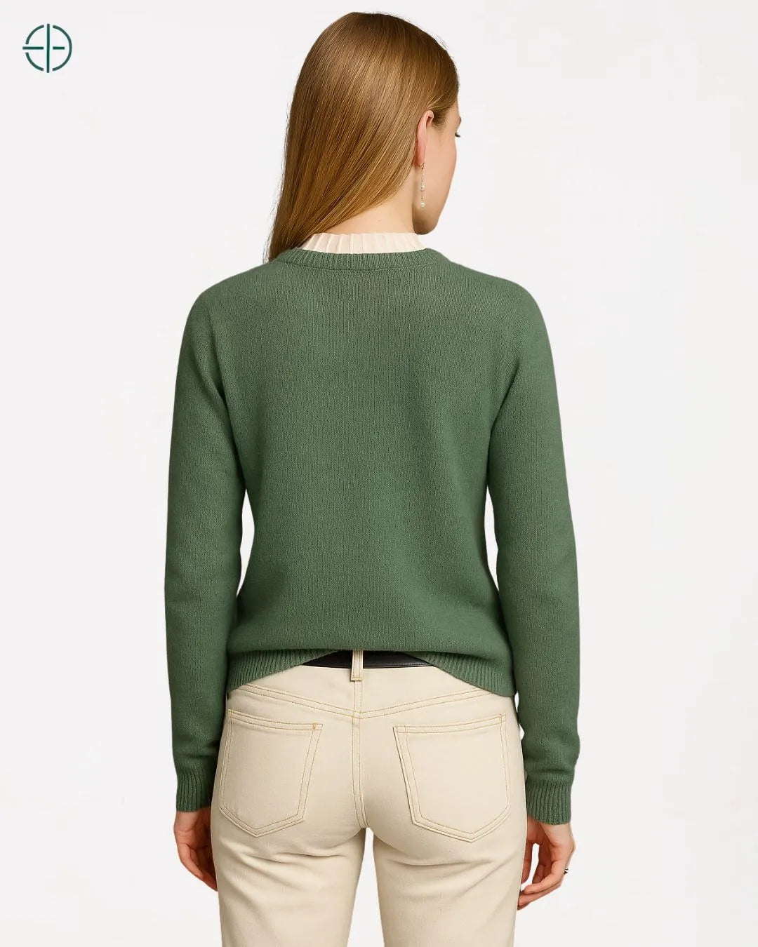 Suéter de Botões Gola Redonda 100% Caxemira | Rest Money™