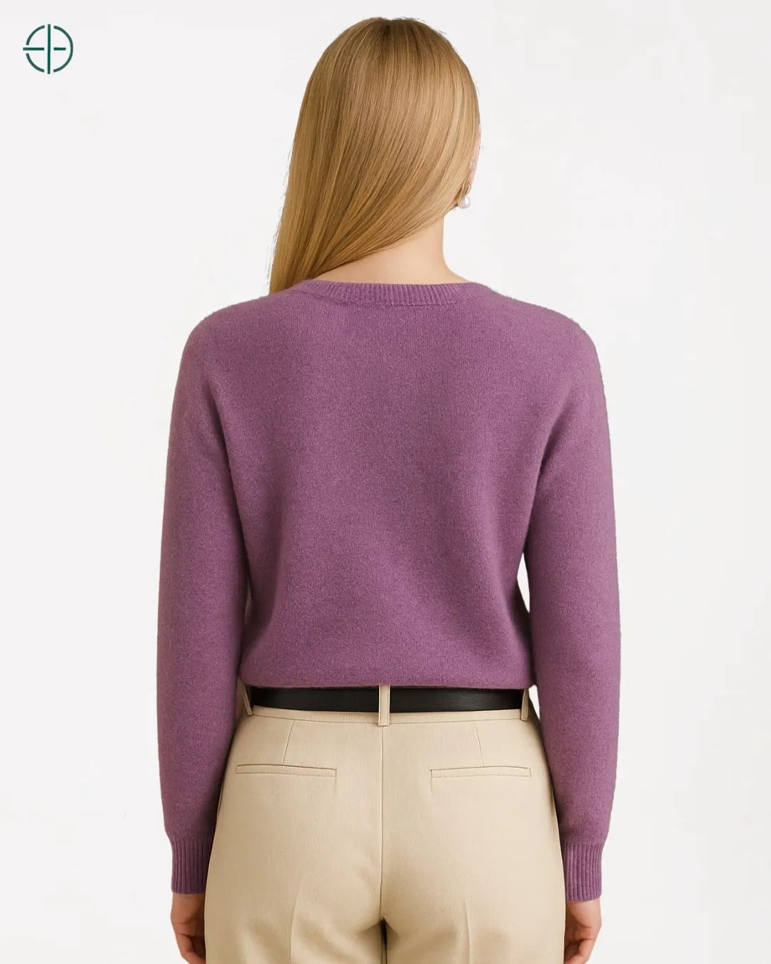 Suéter de Botões Gola Redonda 100% Caxemira | Rest Money™