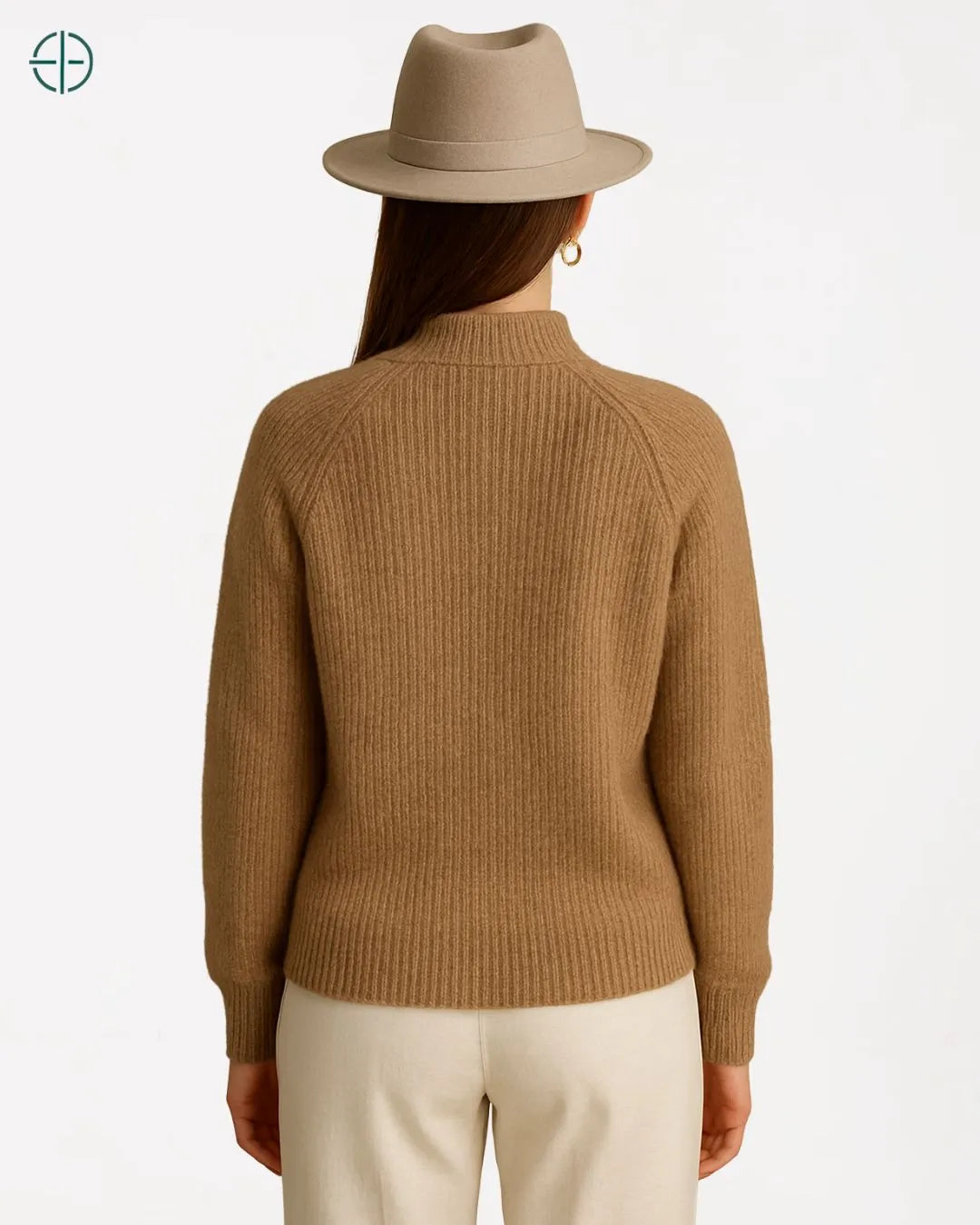 Jaqueta Canelada com Zíper 100% Caxemira | Rest Money™