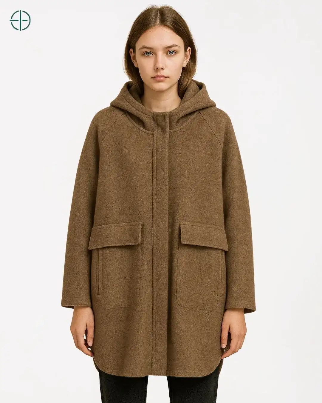 Casaco Longo com Capuz 100% Caxemira | Rest Money™