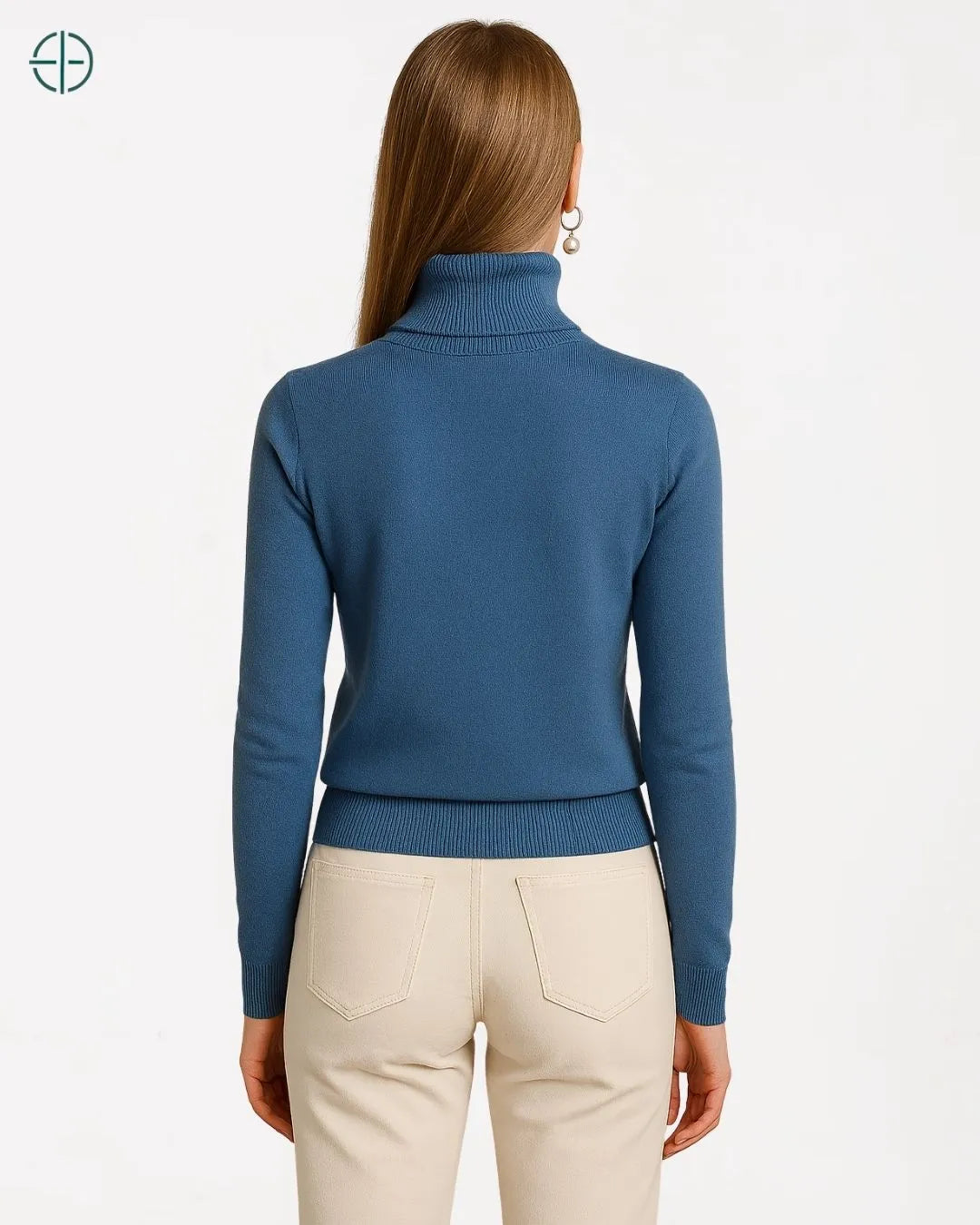 Suéter Feminino Gola Alta 100% Caxemira | Rest Money™