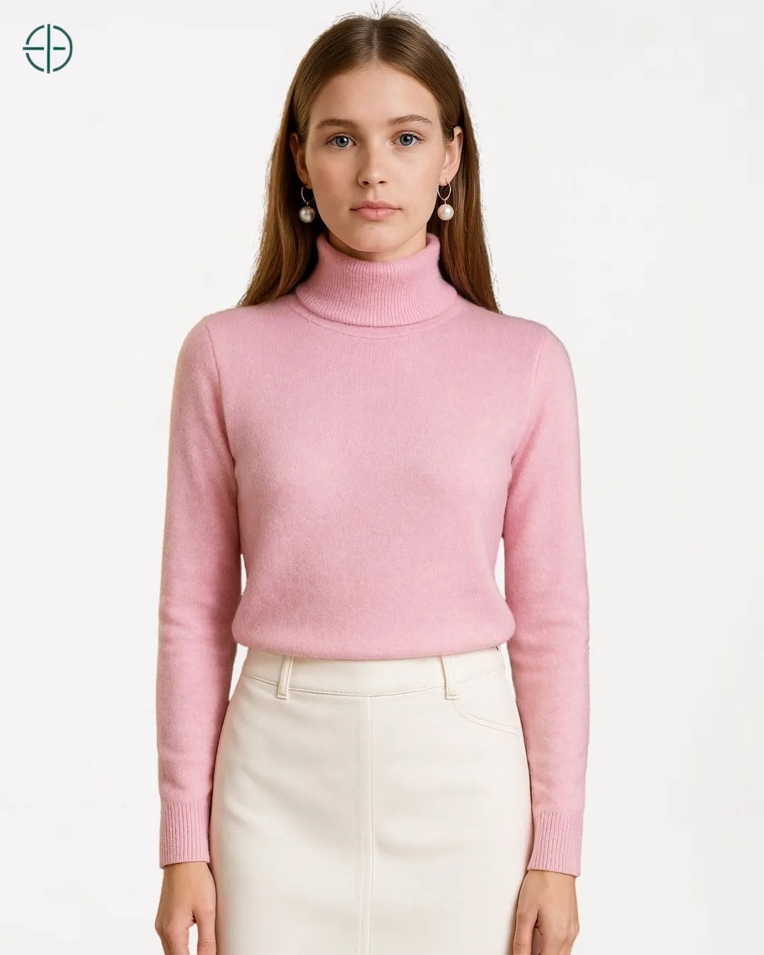 Suéter Feminino Gola Alta 100% Caxemira | Rest Money™