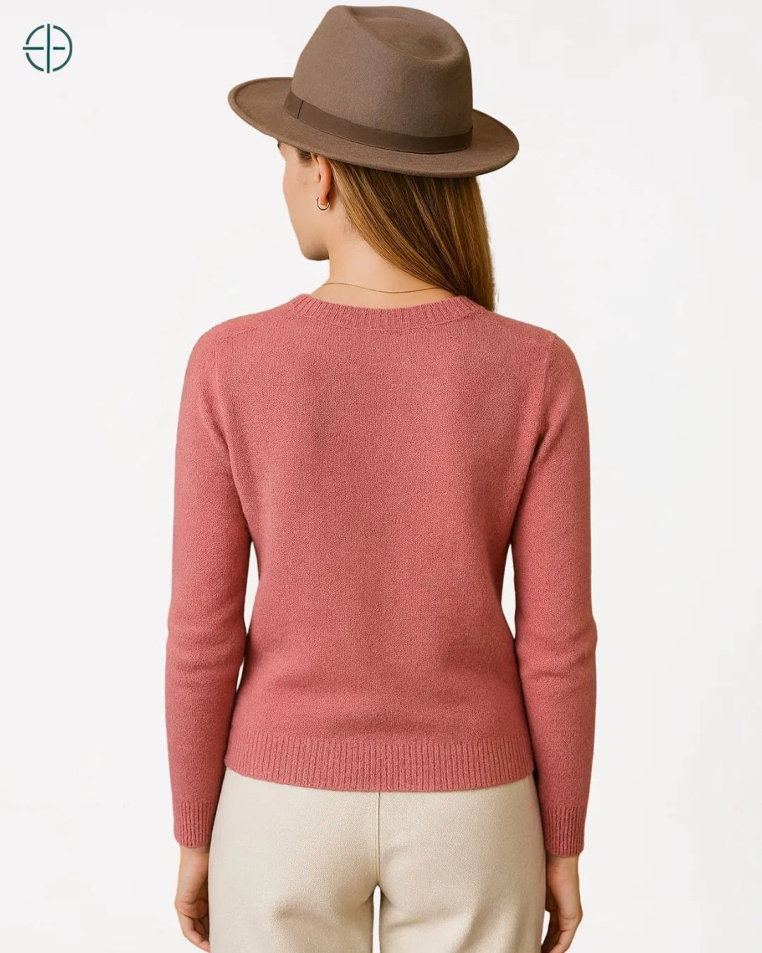 Suéter de Botões Gola Redonda 100% Caxemira | Rest Money™