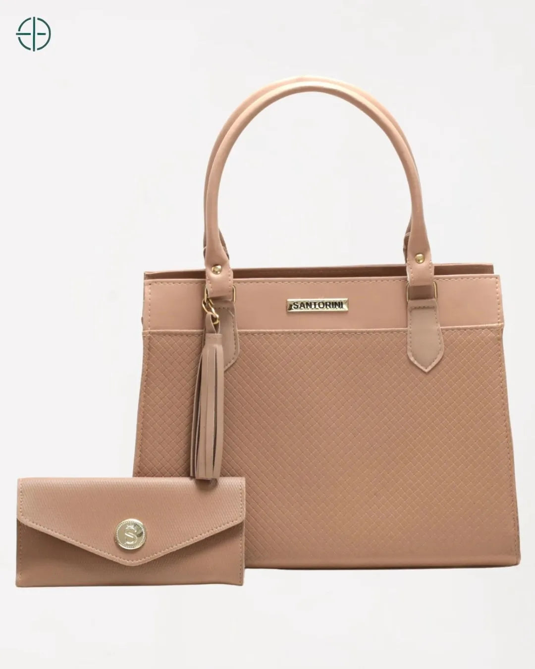Bolsa Feminina Grande + Carteira Santorini Handbag Nude