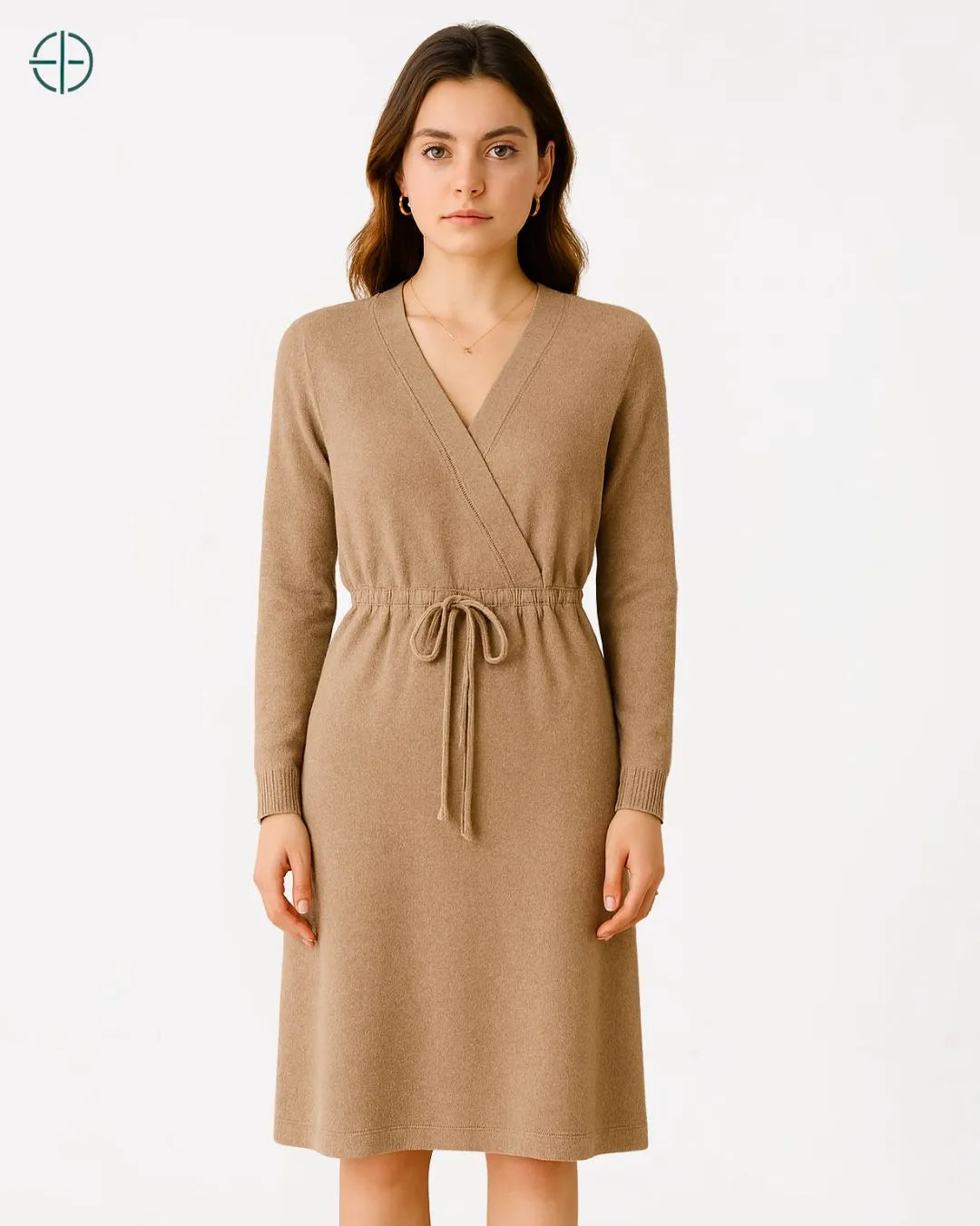 Vestido Transpassado com Amarração 100% Caxemira | Rest Money™