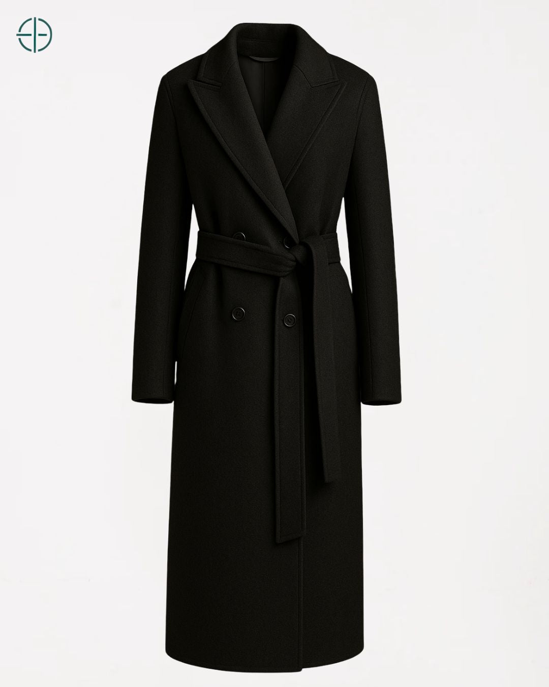 Sobretudo Transpassado com Cinto 100% Caxemira | Rest Money™