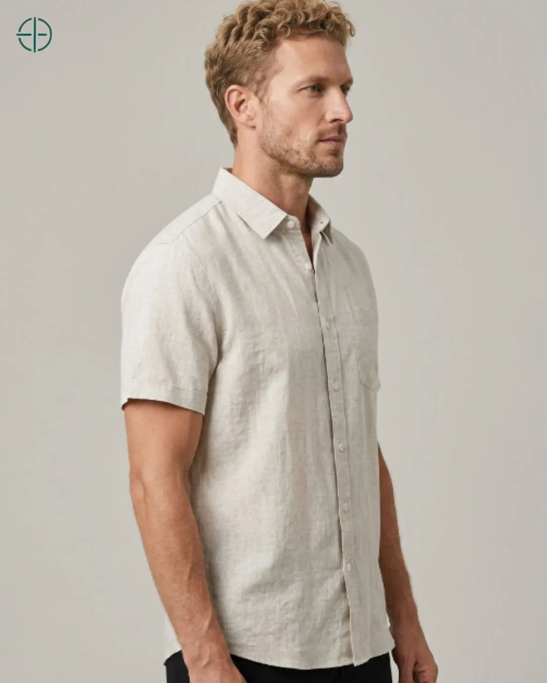 Camisa 100% Linho Belga Manga Curta | Rest Money™