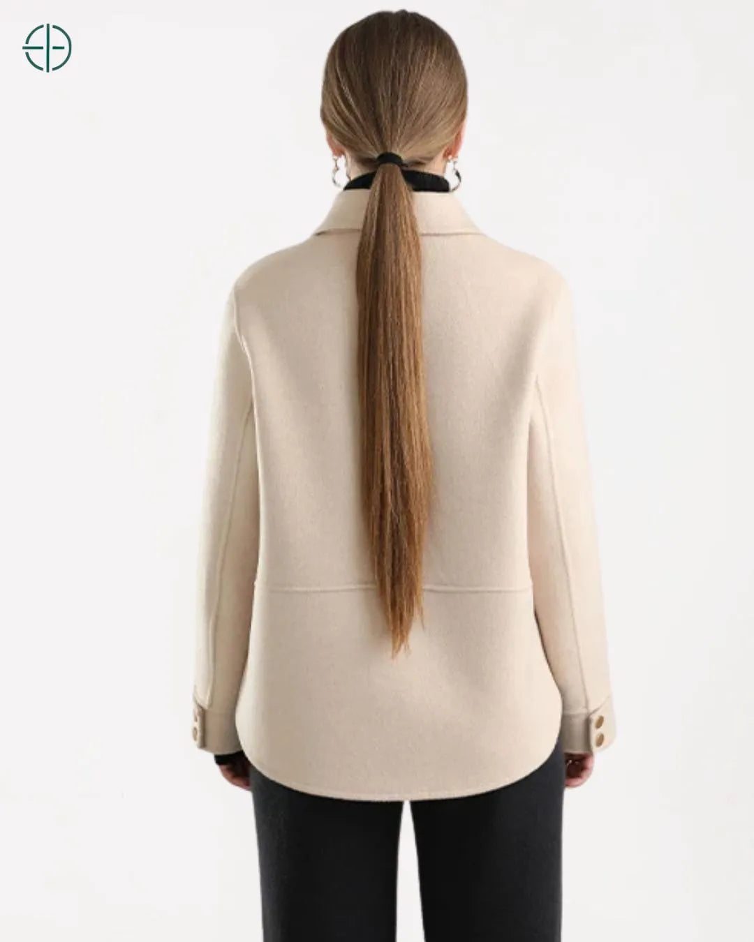 Jaqueta de Botões e Bolsos Quadrados 100% Caxemira | Rest Money™