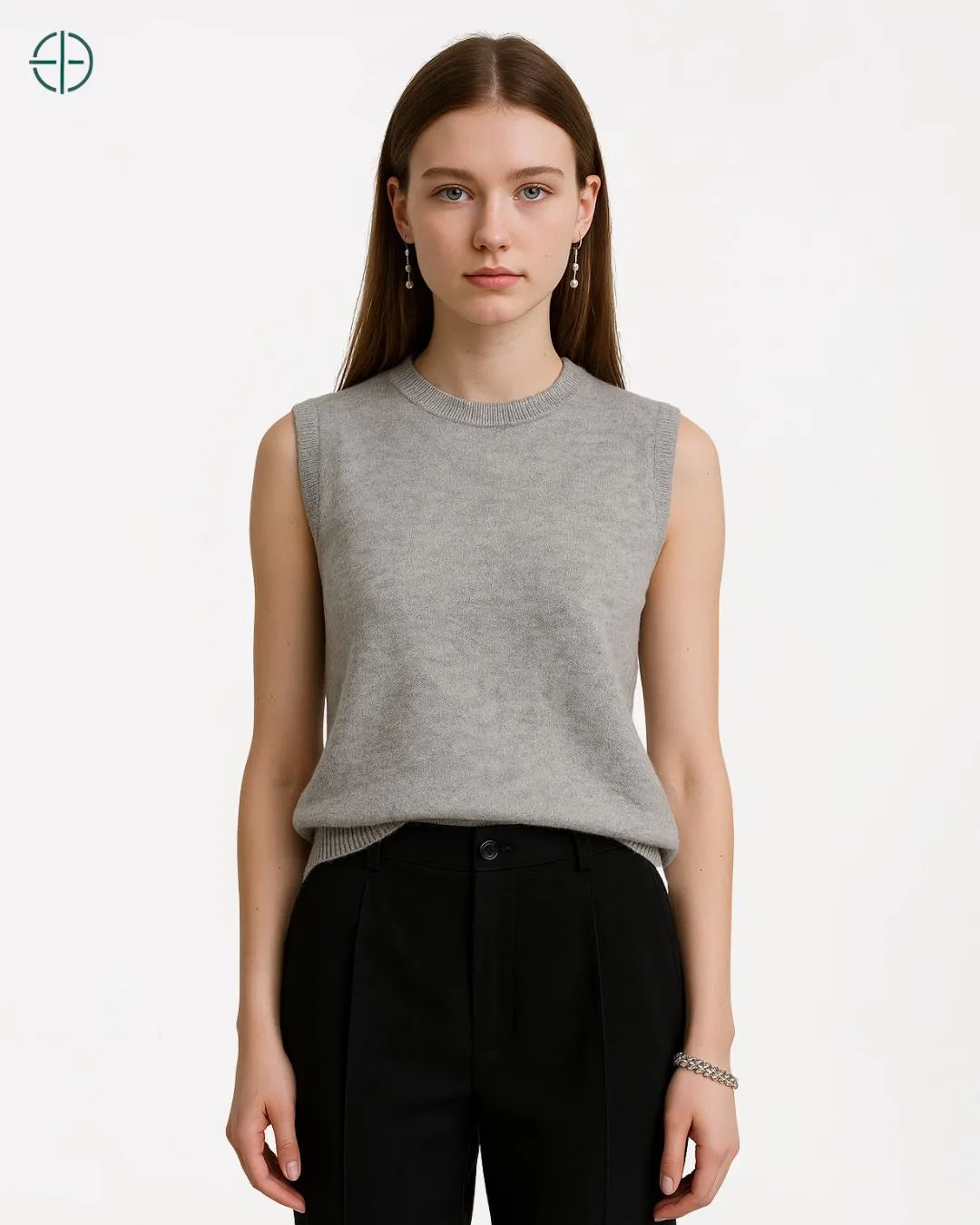 Colete Gola Alta 100% Caxemira | Rest Money™