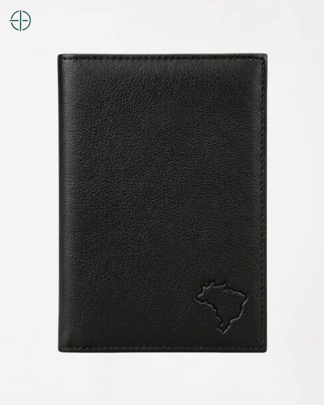 Porta Passaporte Masculino Brasil Preto 100% Couro Legítimo | Rest Money™