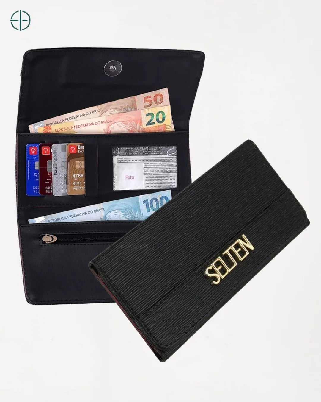 Kit Bolsa Transversal Feminina Tote + Bolsa Tiracolo + Carteira Preto | Rest Money™