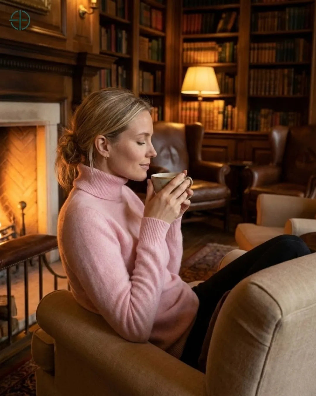 Suéter Feminino Gola Alta 100% Caxemira | Rest Money™