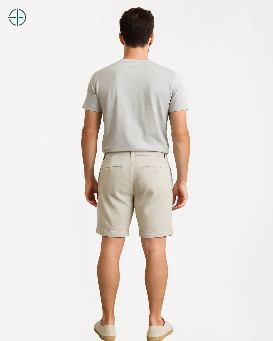 Bermuda 100% Linho Bege Masculina | Rest Money™