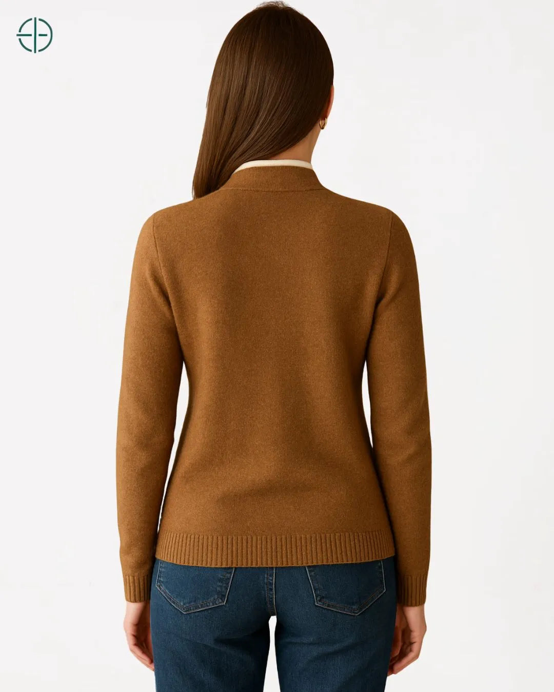 Jaqueta com Debrum Contrastante 100% Caxemira | Rest Money™