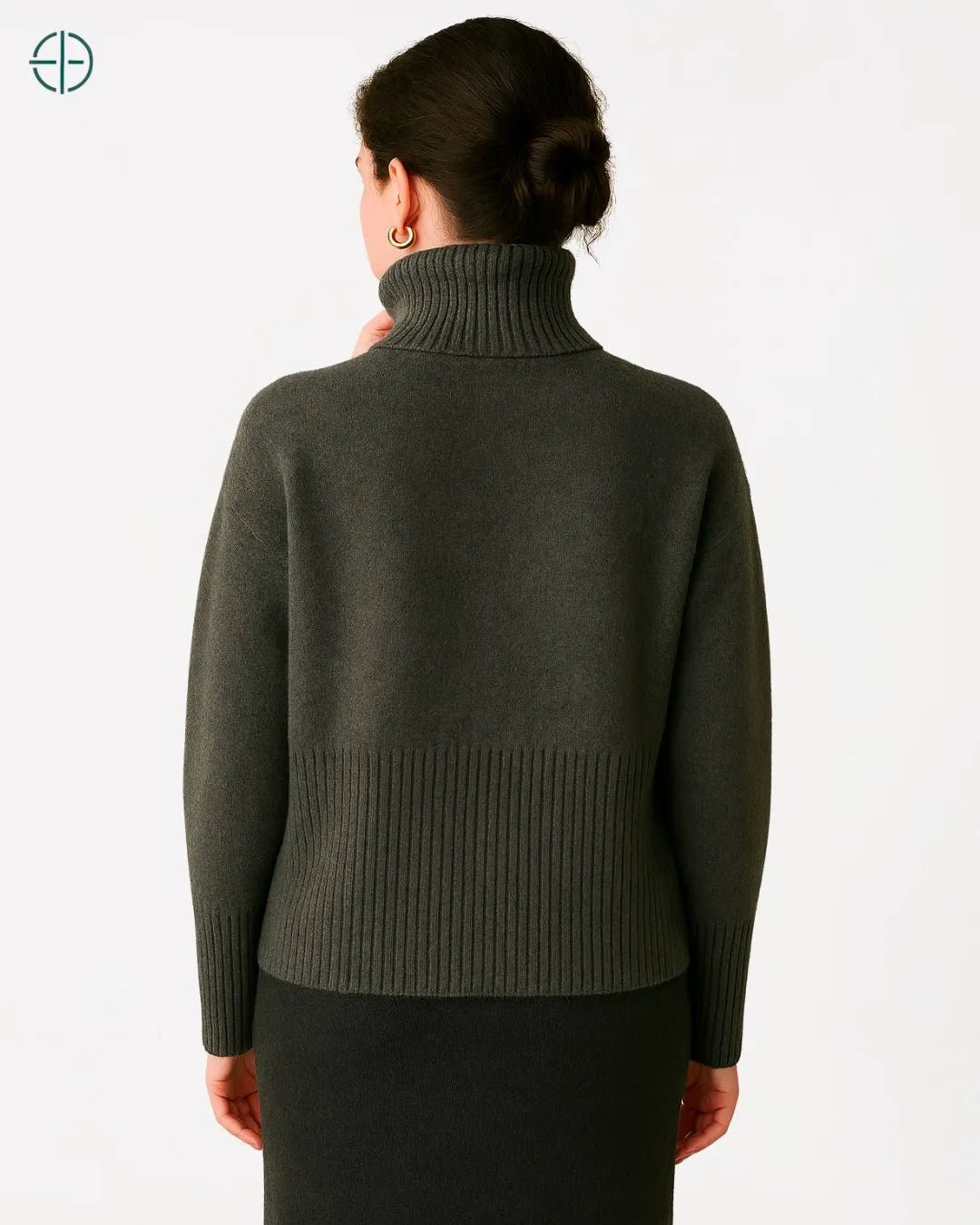 Suéter Gola Alta Oversized 100% Caxemira | Rest Money™