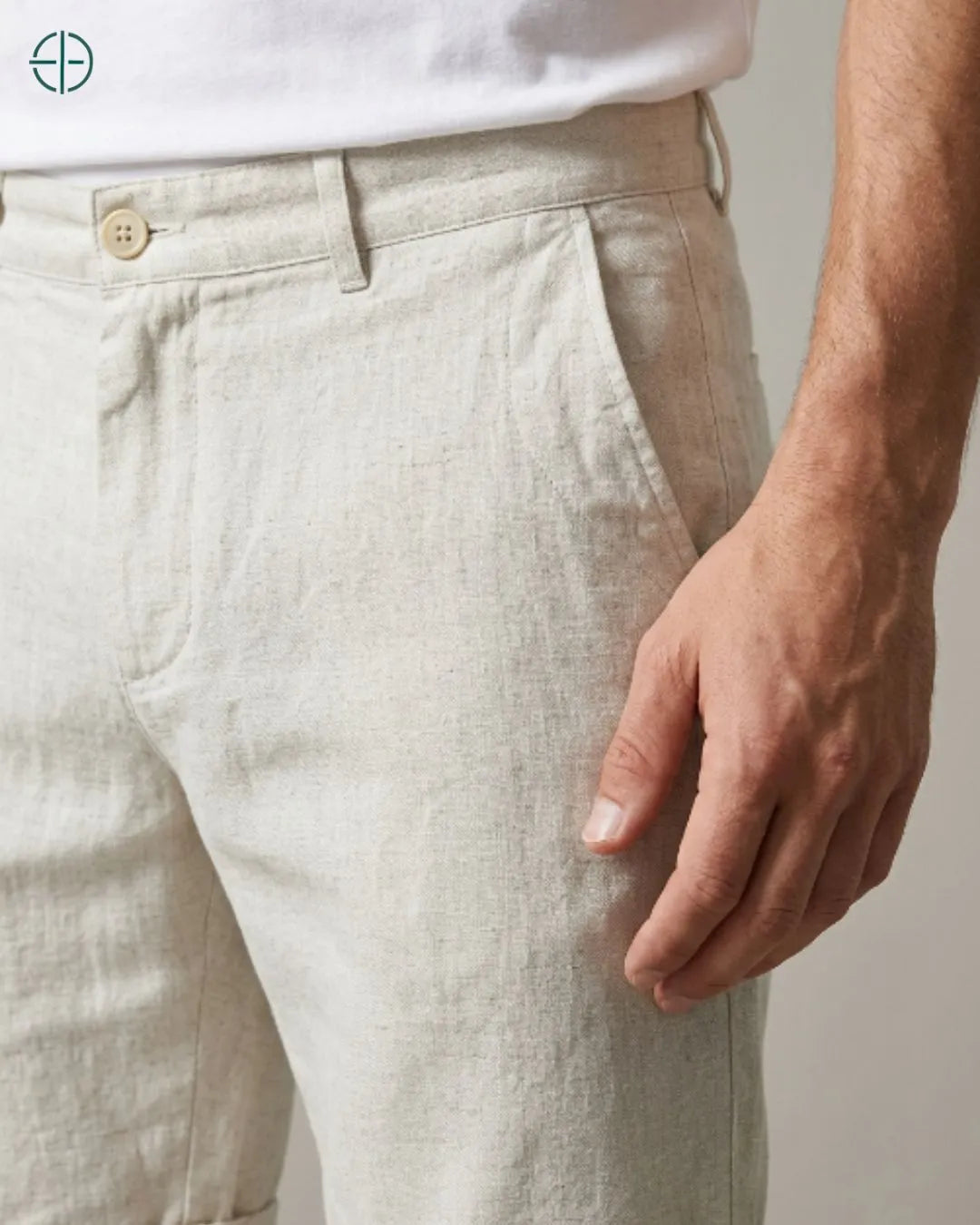 Bermuda 100% Linho Belga Masculina | Rest Money™