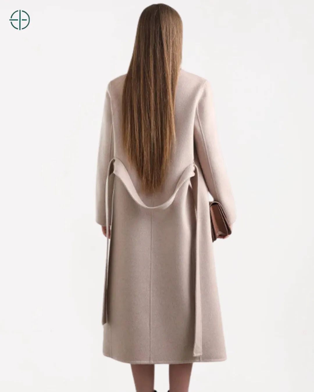 Sobretudo Transpassado com Cinto 100% Caxemira | Rest Money™