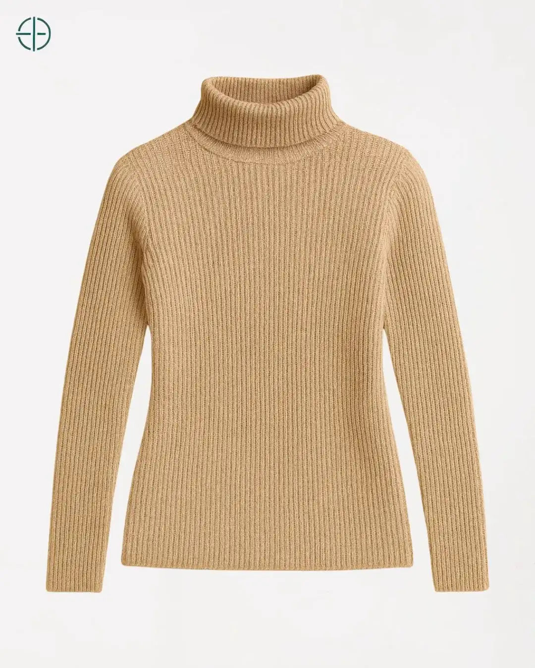 Suéter Gola Alta Canelado Slim 100% Caxemira | Rest Money™