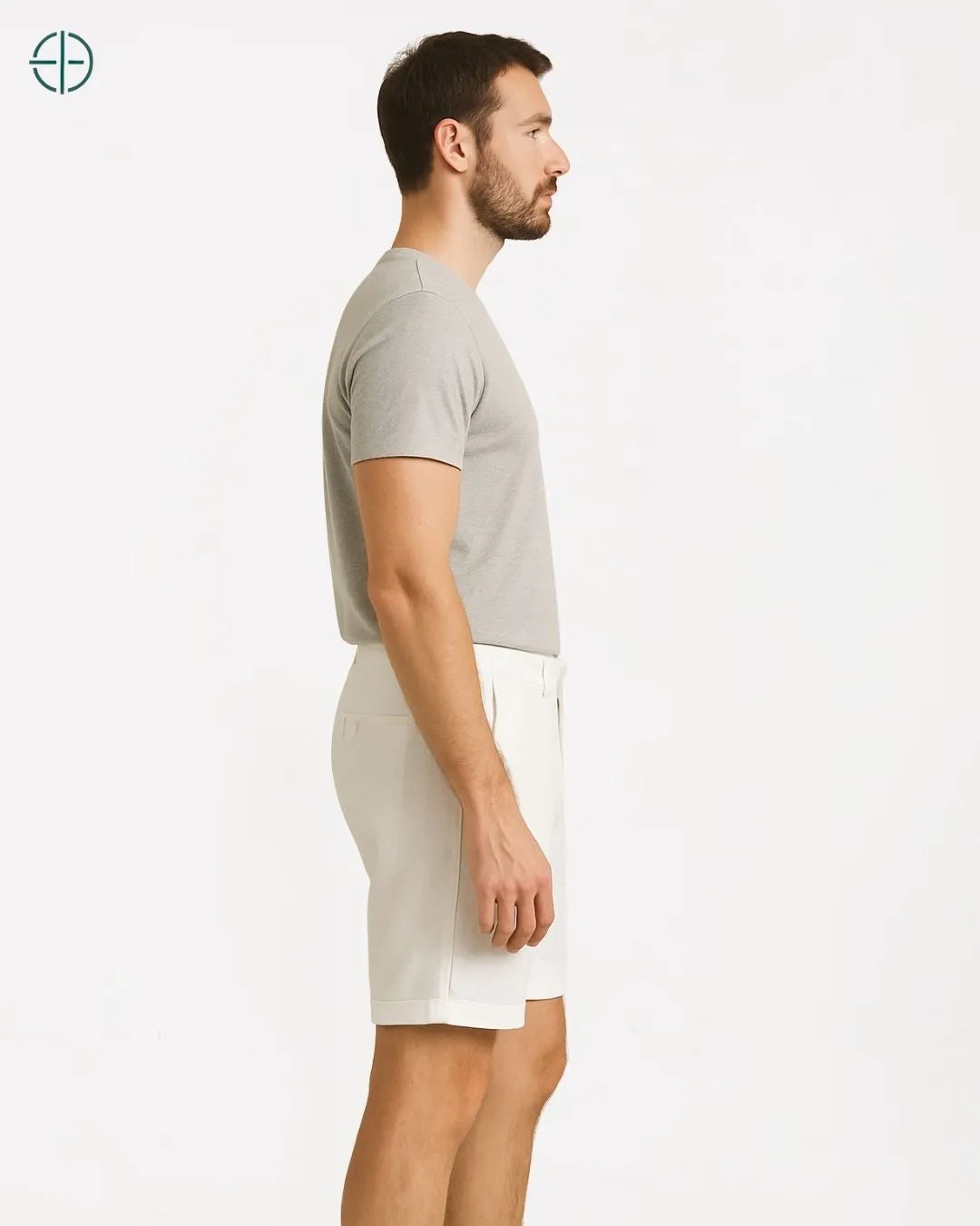 Bermuda 100% Linho Branco Masculina | Rest Money™