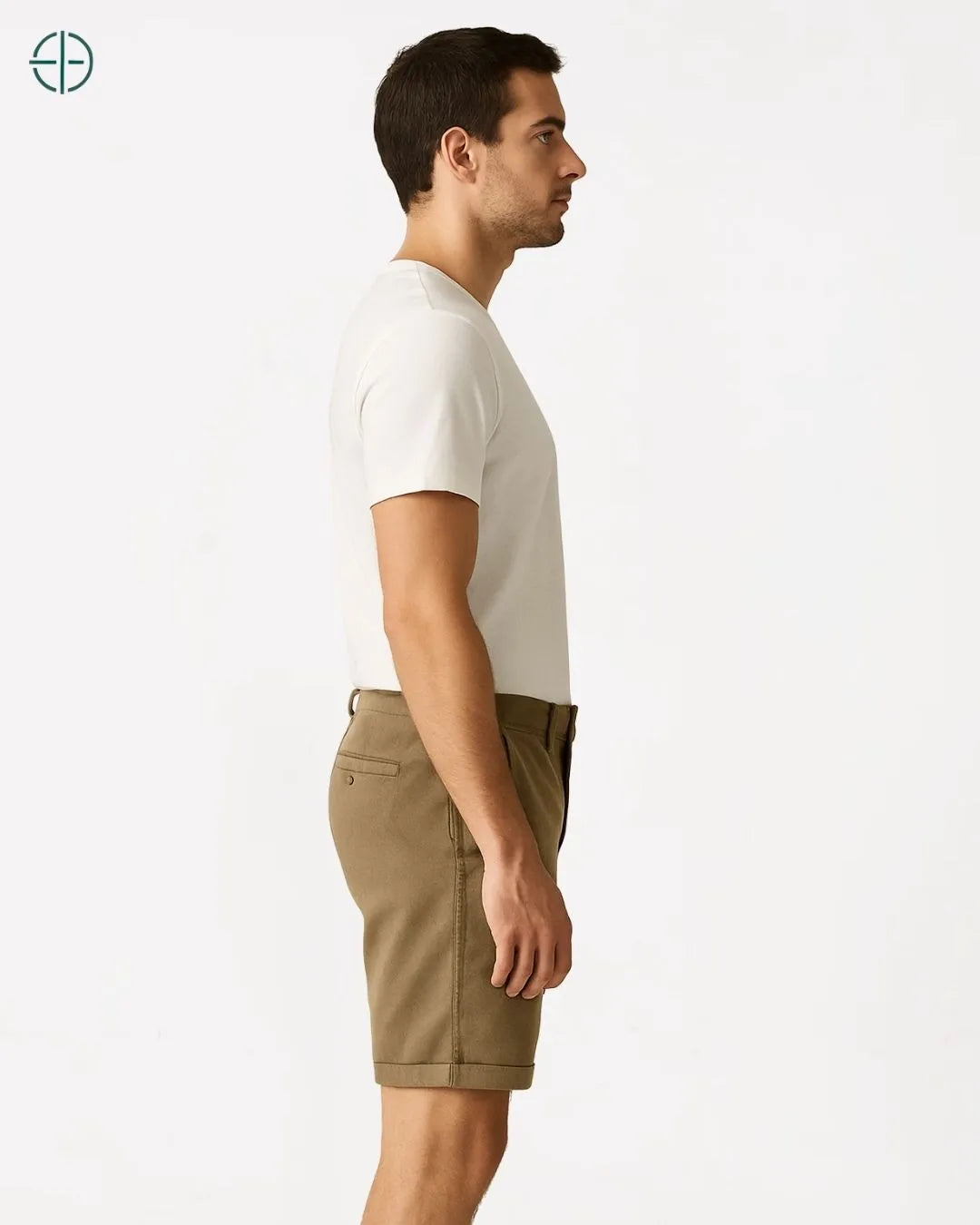 Bermuda 100% Linho Marrom Masculina | Rest Money™