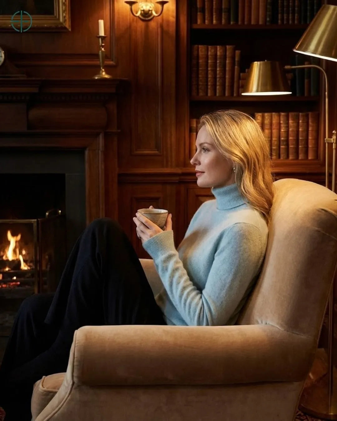 Suéter Feminino Gola Alta 100% Caxemira | Rest Money™