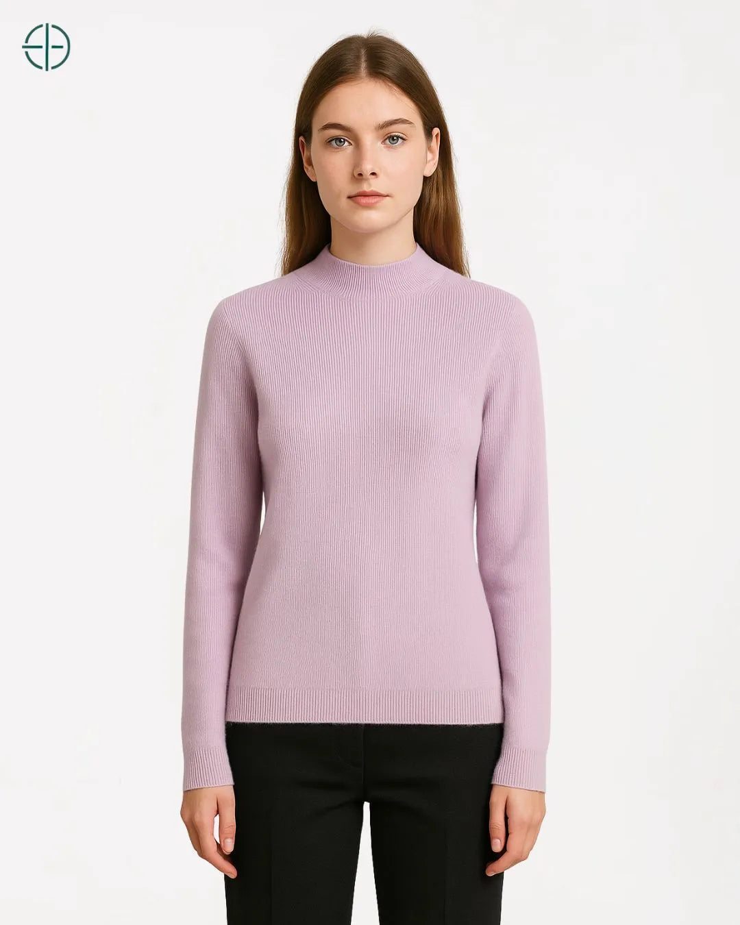 Suéter Gola Alta Canelado 100% Caxemira | Rest Money™