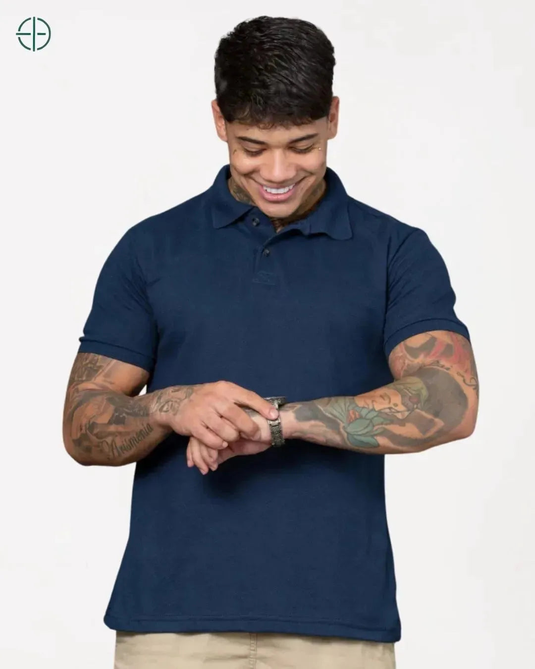 Camisa Polo Piquet Azul | Rest Money™