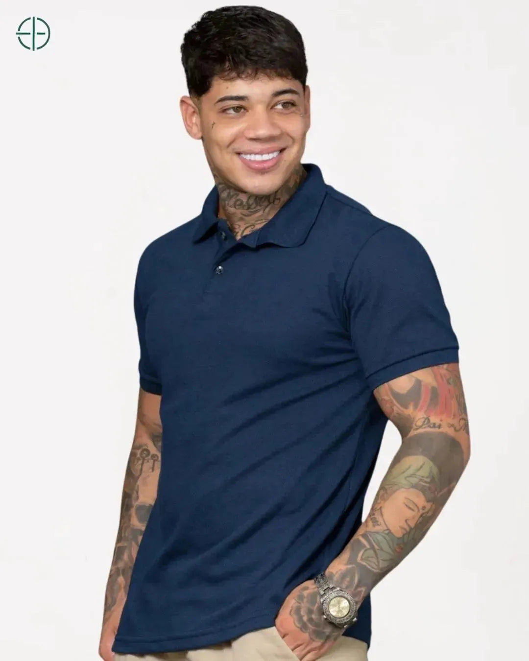 Camisa Polo Piquet Azul | Rest Money™