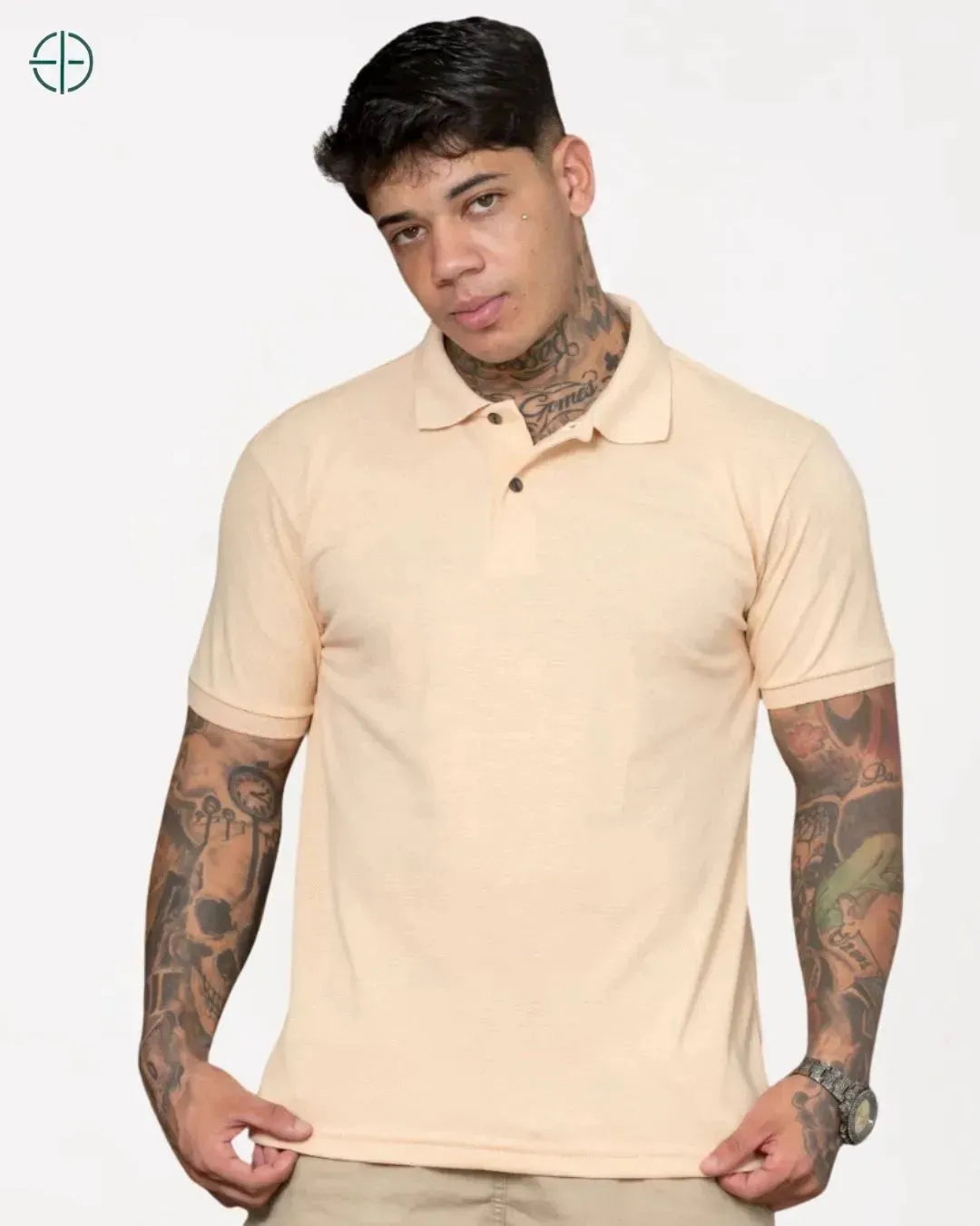 Camisa Polo Piquet Bege | Rest Money™
