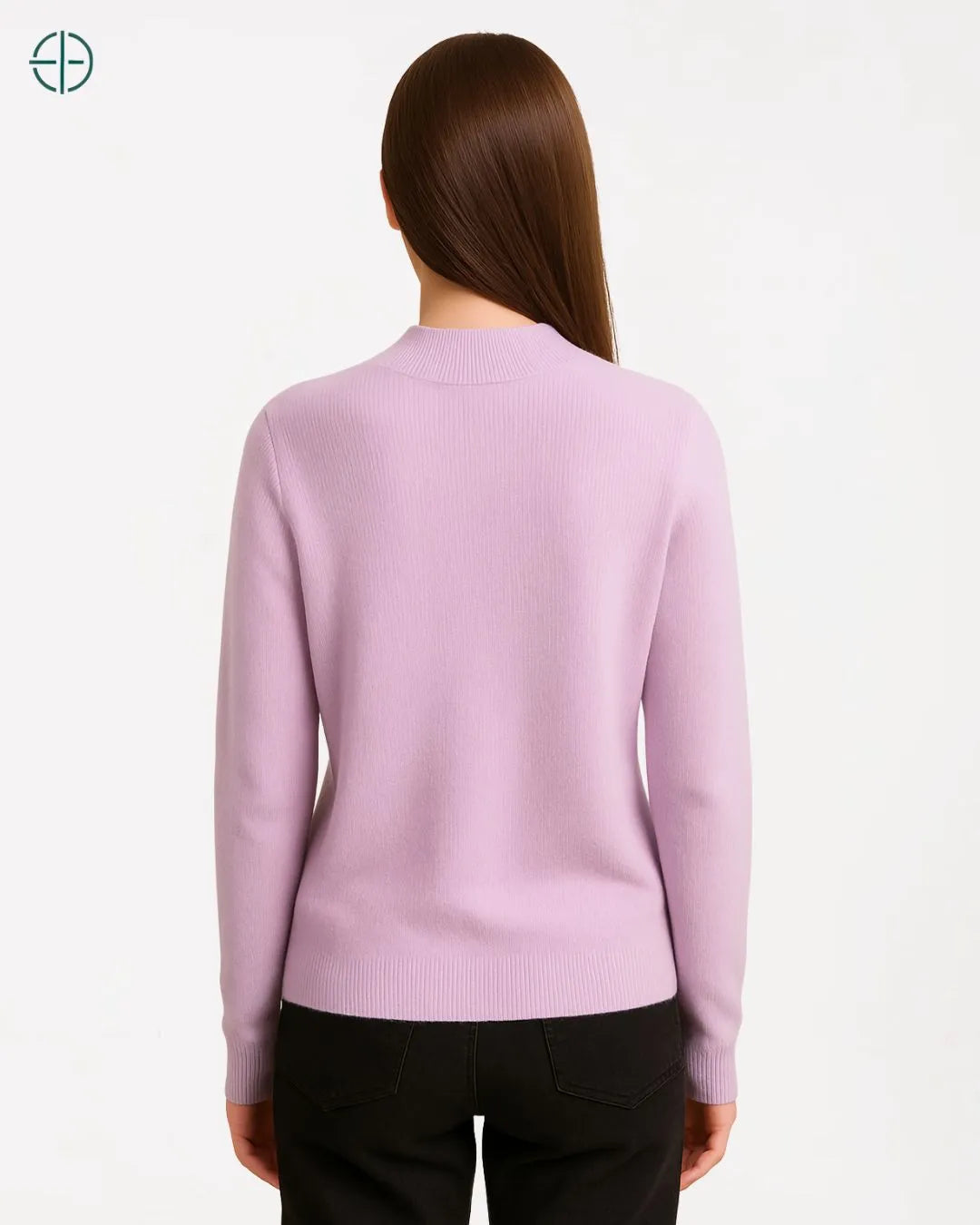 Suéter Gola Alta Canelado 100% Caxemira | Rest Money™