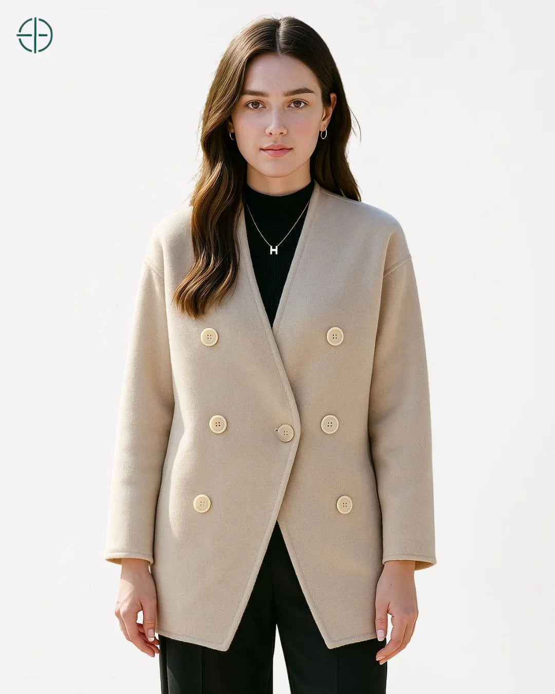 Blazer Transpassado Gola V 100% Caxemira | Rest Money™