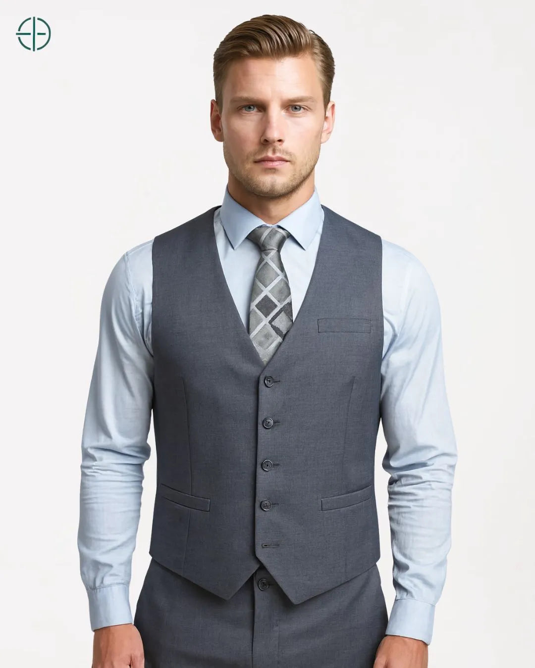 Colete Social Slim Masculino Cinza | Rest Money™