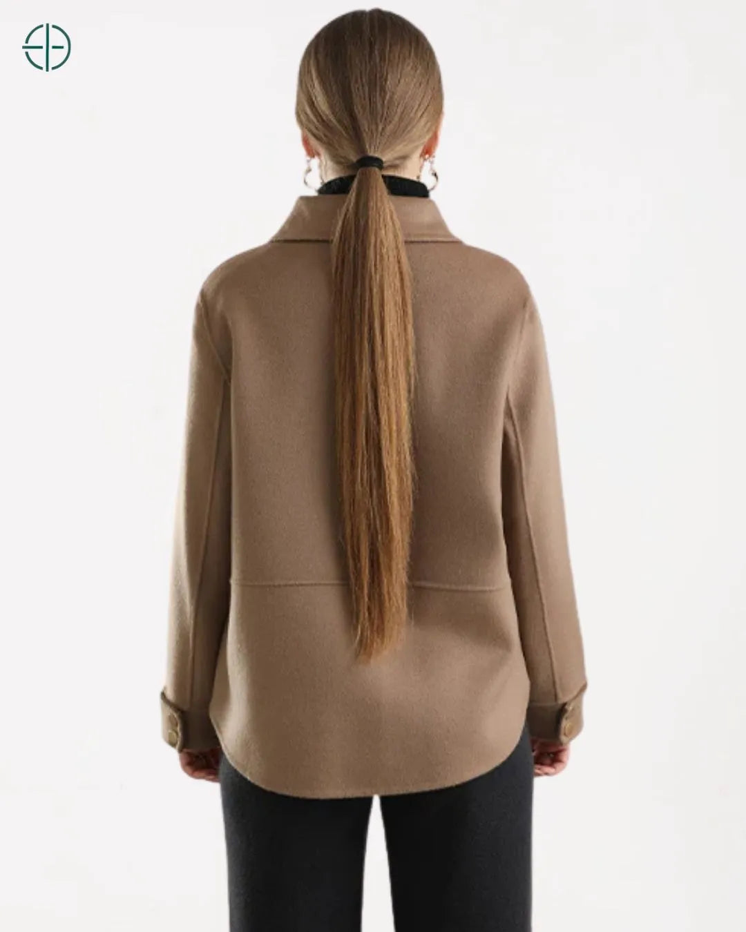 Jaqueta de Botões e Bolsos Quadrados 100% Caxemira | Rest Money™