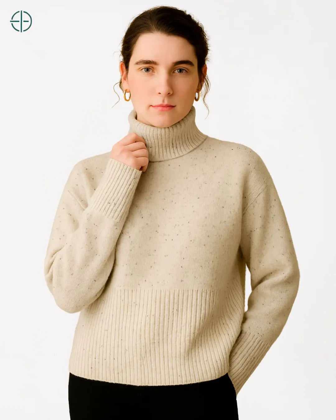 Suéter Gola Alta Oversized 100% Caxemira | Rest Money™