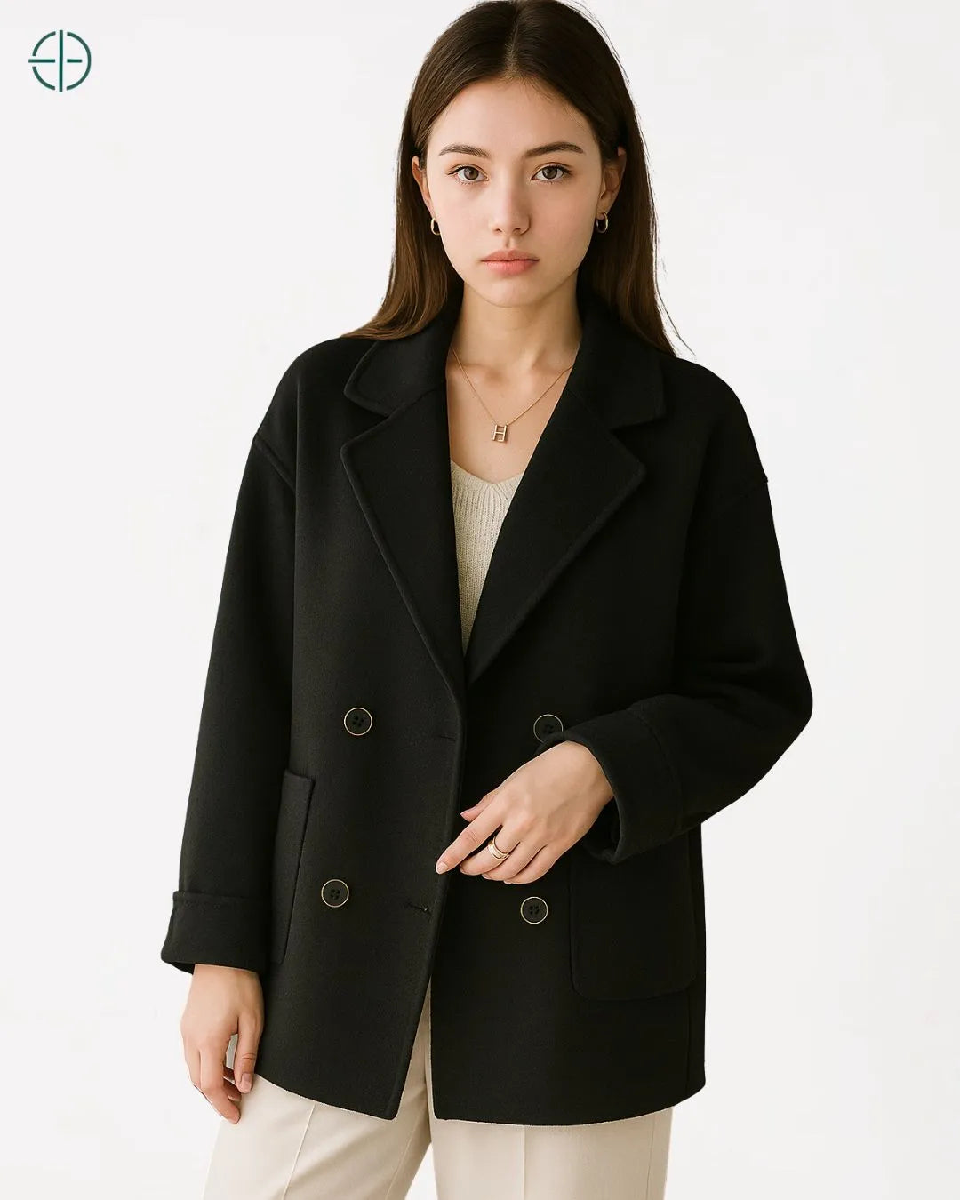 Blazer de Lapela Clássico 100% Caxemira | Rest Money™