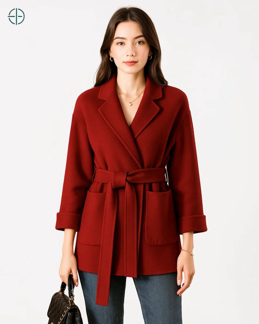 Blazer Longo com Cinto 100% Caxemira | Rest Money™