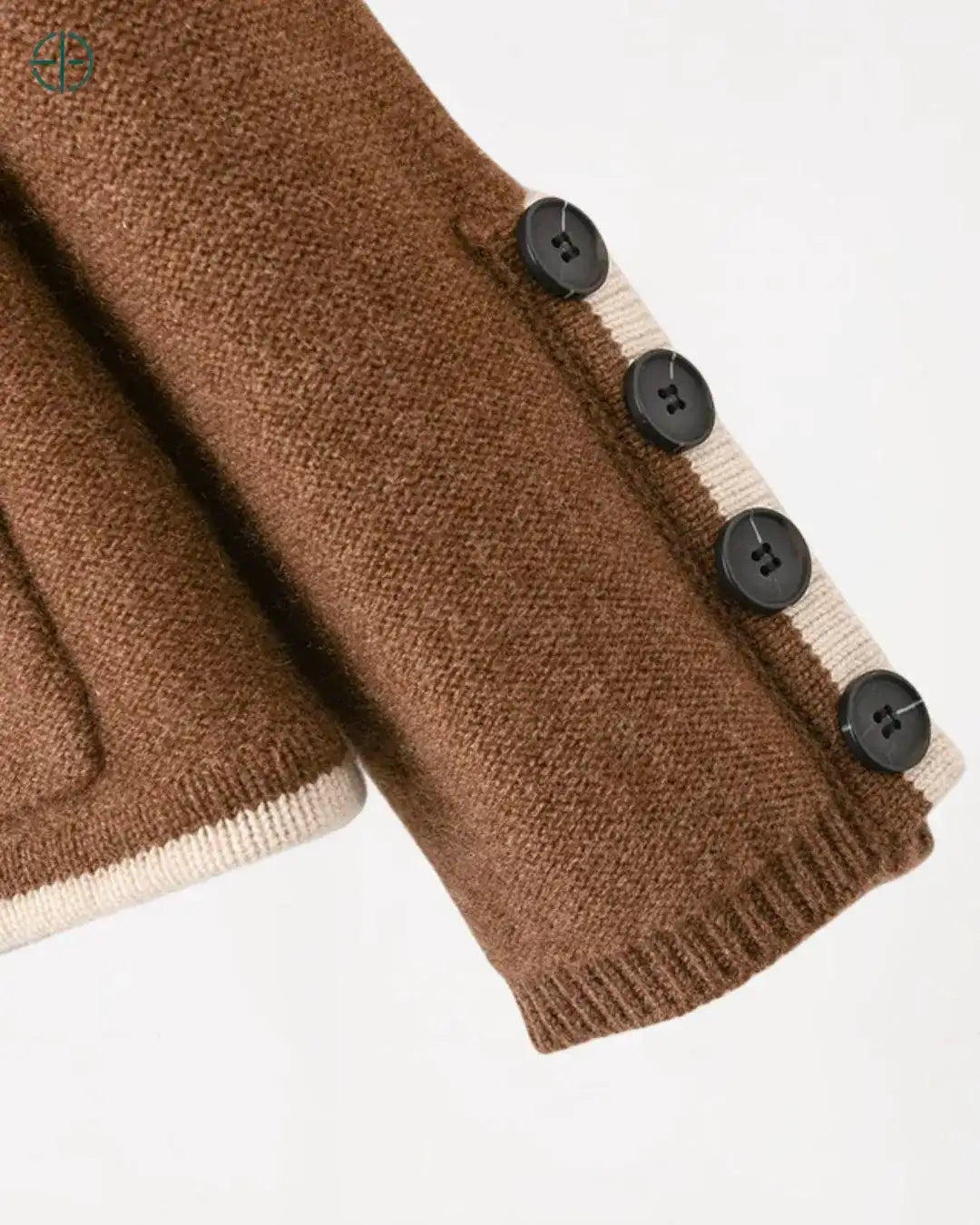 Jaqueta com Debrum Contrastante 100% Caxemira | Rest Money™