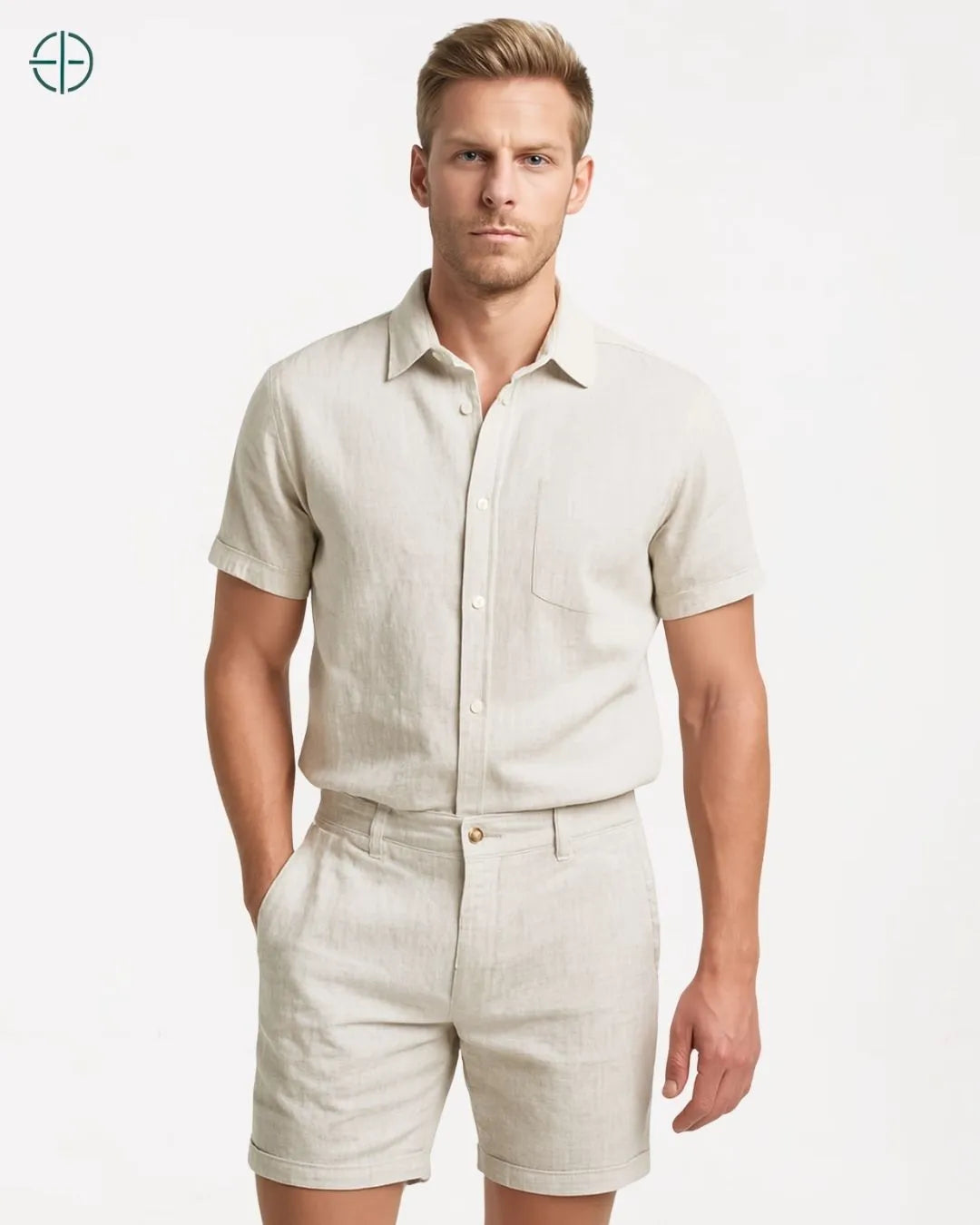 Bermuda 100% Linho Masculina