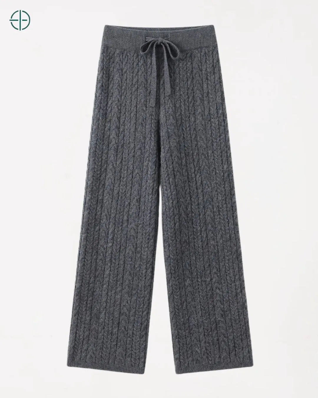 Calça feminina caxemira trançada toque macio