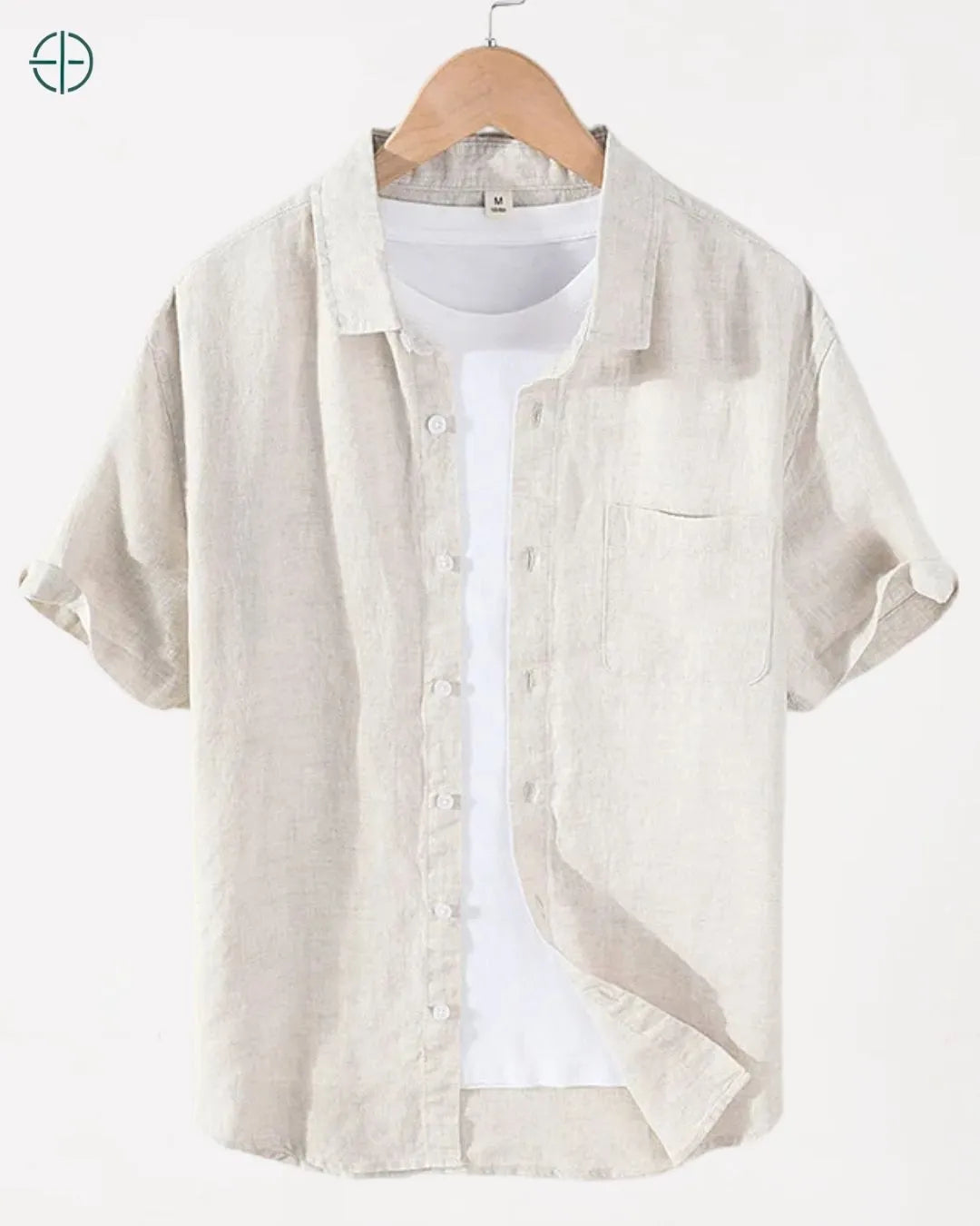 Camisa 100% Linho Manga Curta