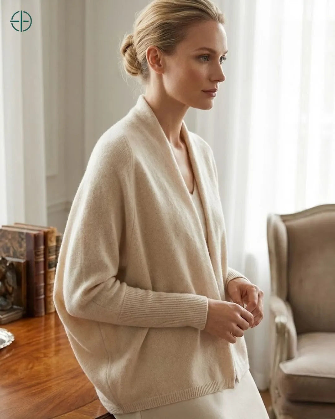 Cardigan_Feminino_100_Caxemira_Decote_V_Rest_Money_