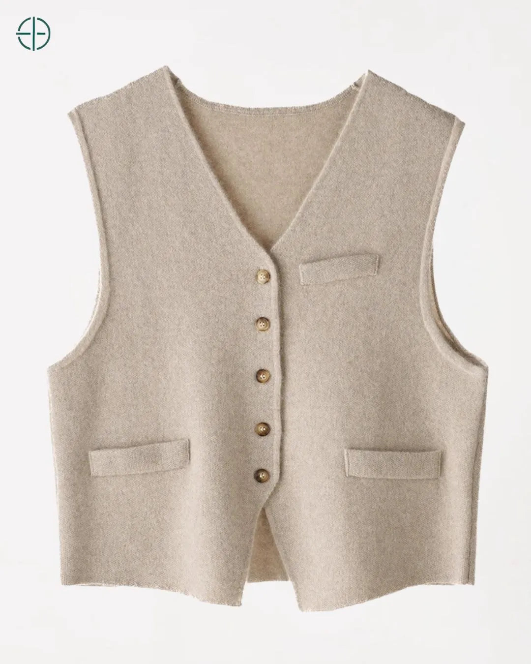 Colete de Botões 100% Caxemira
